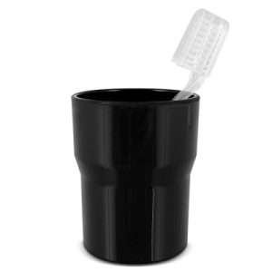 Vaso cepillo de dientes. Color negro