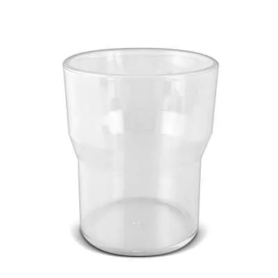 Vaso cepillo de dientes. Transparente.