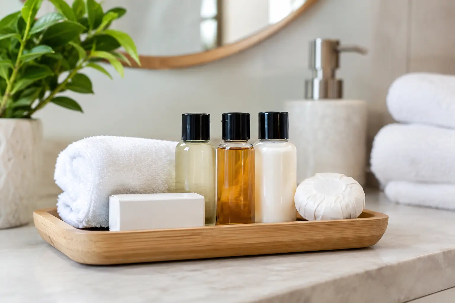 Productos esenciales de baño para huéspedes